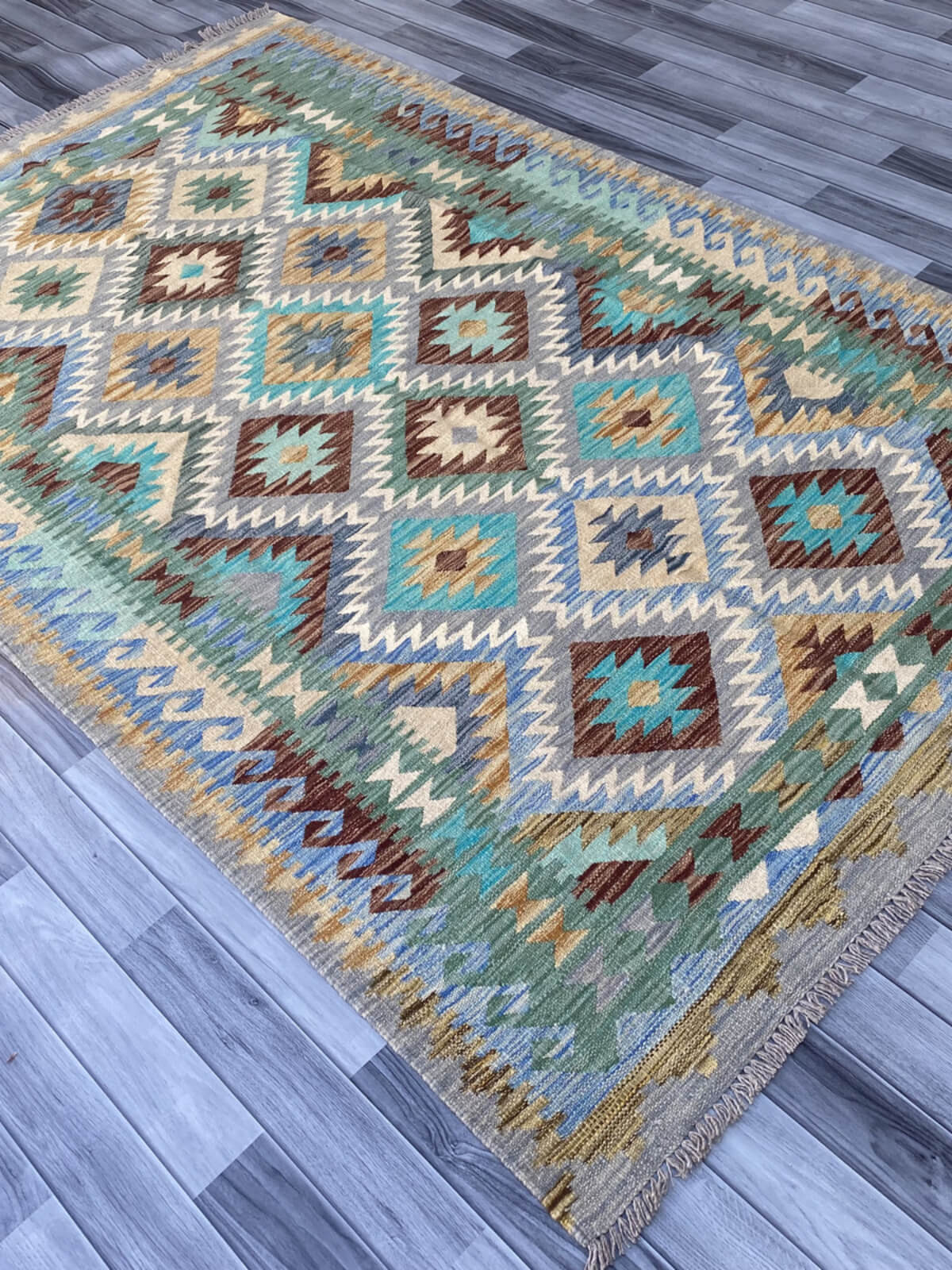 Handmade Flat Weave Kilim Rug (243 CM x 155 CM) SK#1057