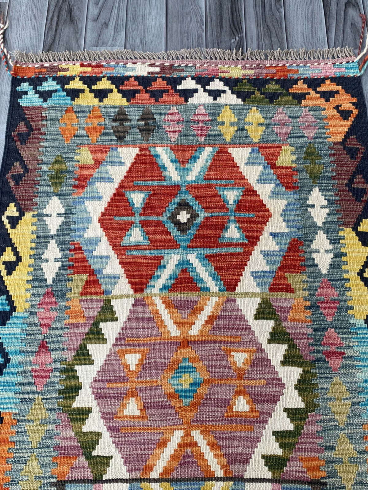 Handmade Flat Weave Kilim Rug (306 CM x 80 CM) SK#1058