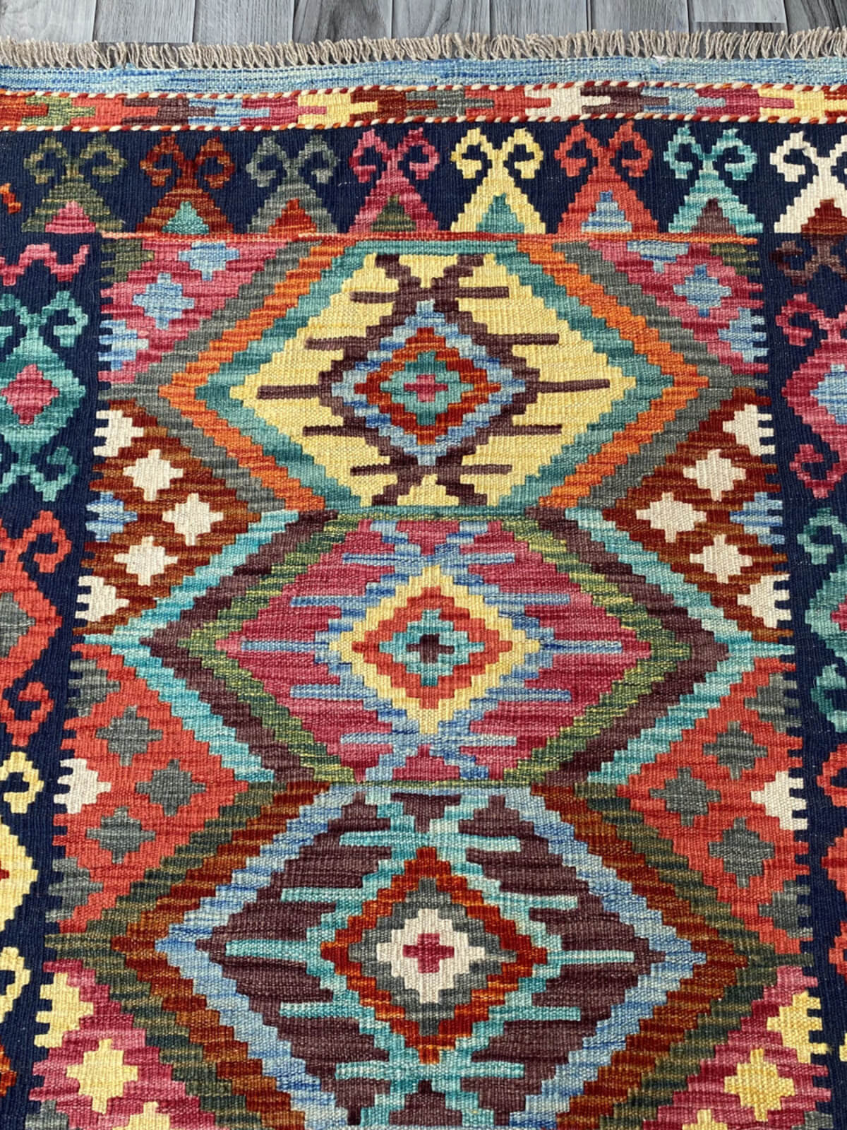 Handmade Flat Weave Kilim Rug (303 CM x 84 CM) SK#1059