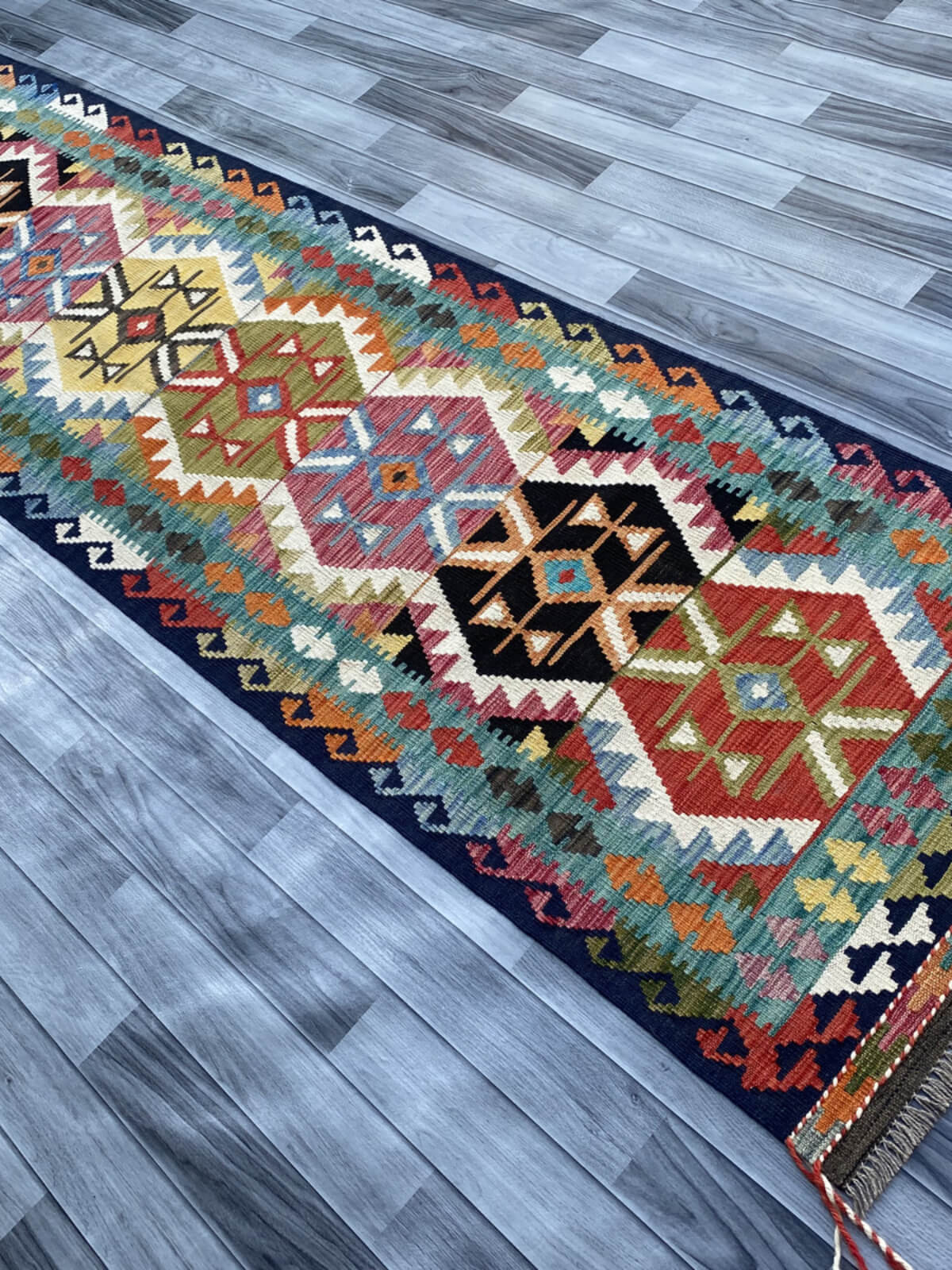 Handmade Flat Weave Kilim Rug (305 CM x 81 CM) SK#1060