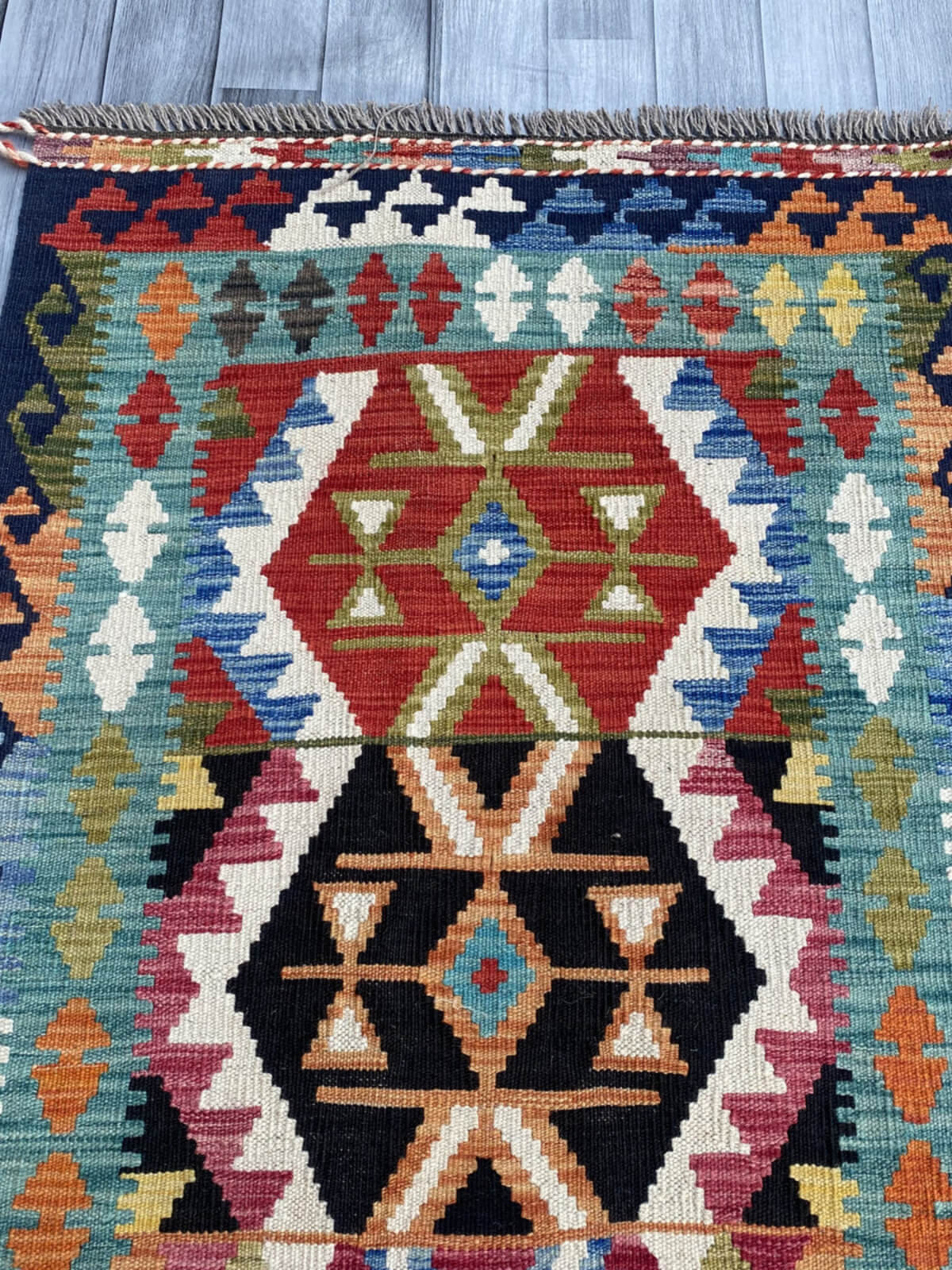 Handmade Flat Weave Kilim Rug (305 CM x 81 CM) SK#1060