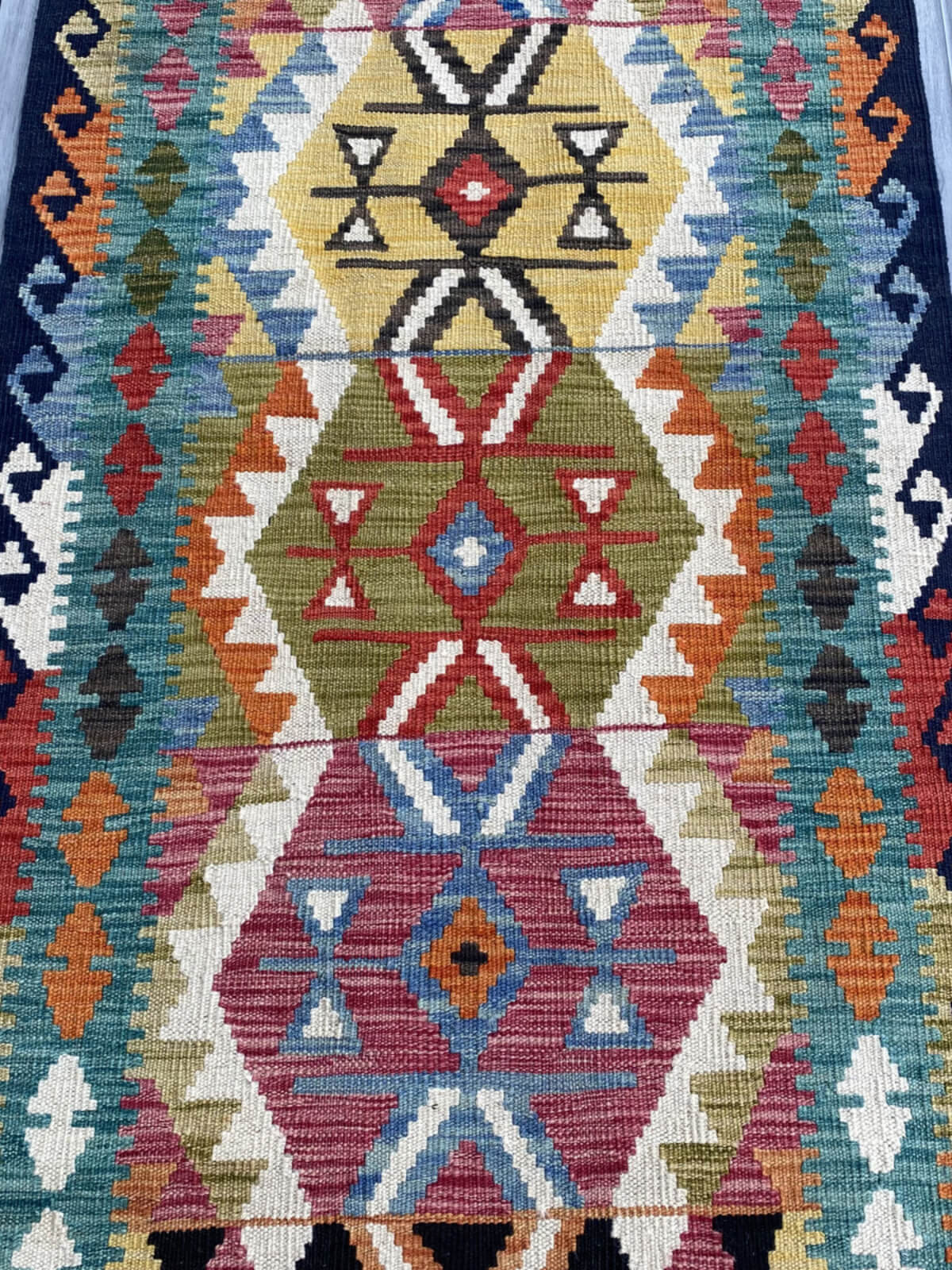 Handmade Flat Weave Kilim Rug (305 CM x 81 CM) SK#1060