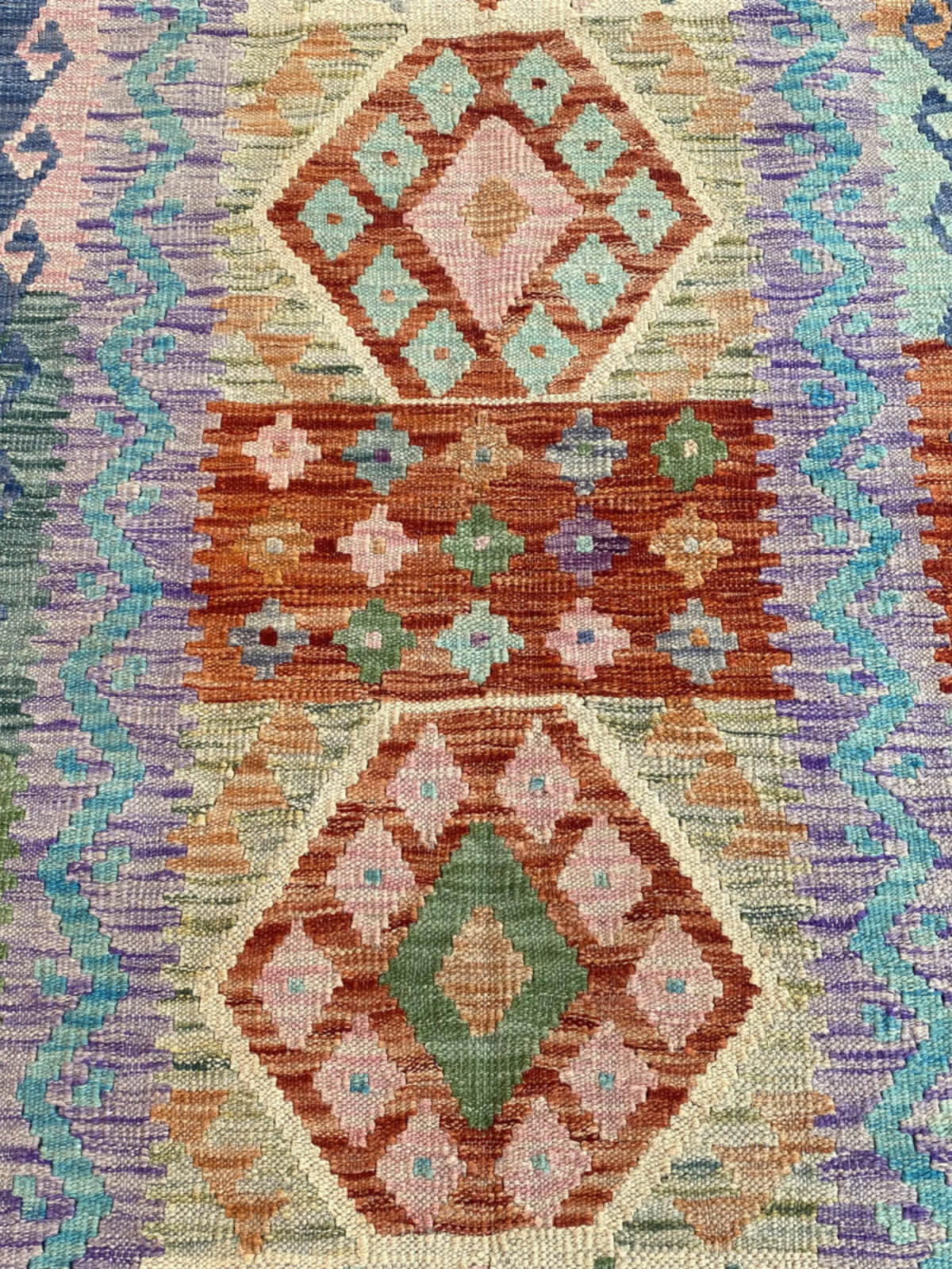 Handmade Flat Weave Kilim Rug (282 CM x 87 CM) SK#1062