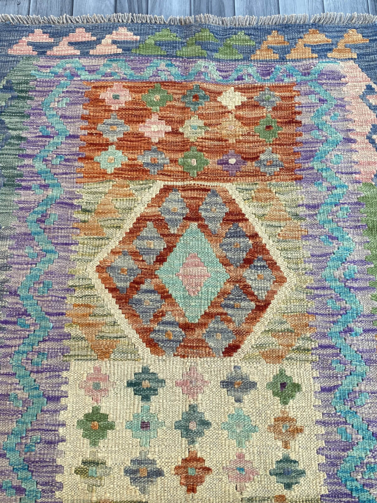 Handmade Flat Weave Kilim Rug (282 CM x 87 CM) SK#1062