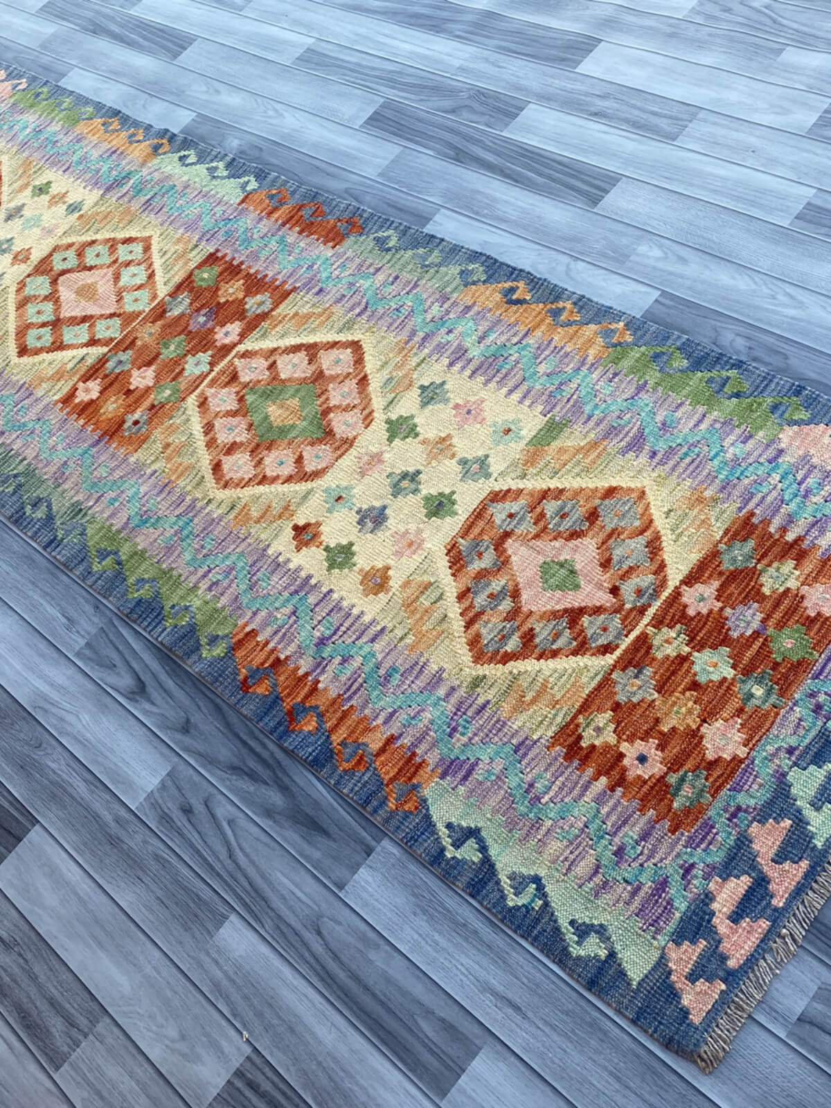 Handmade Flat Weave Kilim Rug (282 CM x 87 CM) SK#1062