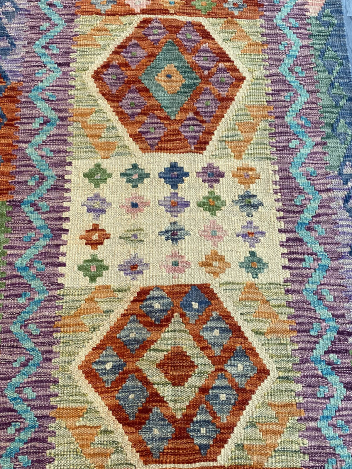 Handmade Flat Weave Kilim Rug (284 CM x 86 CM) SK#1064
