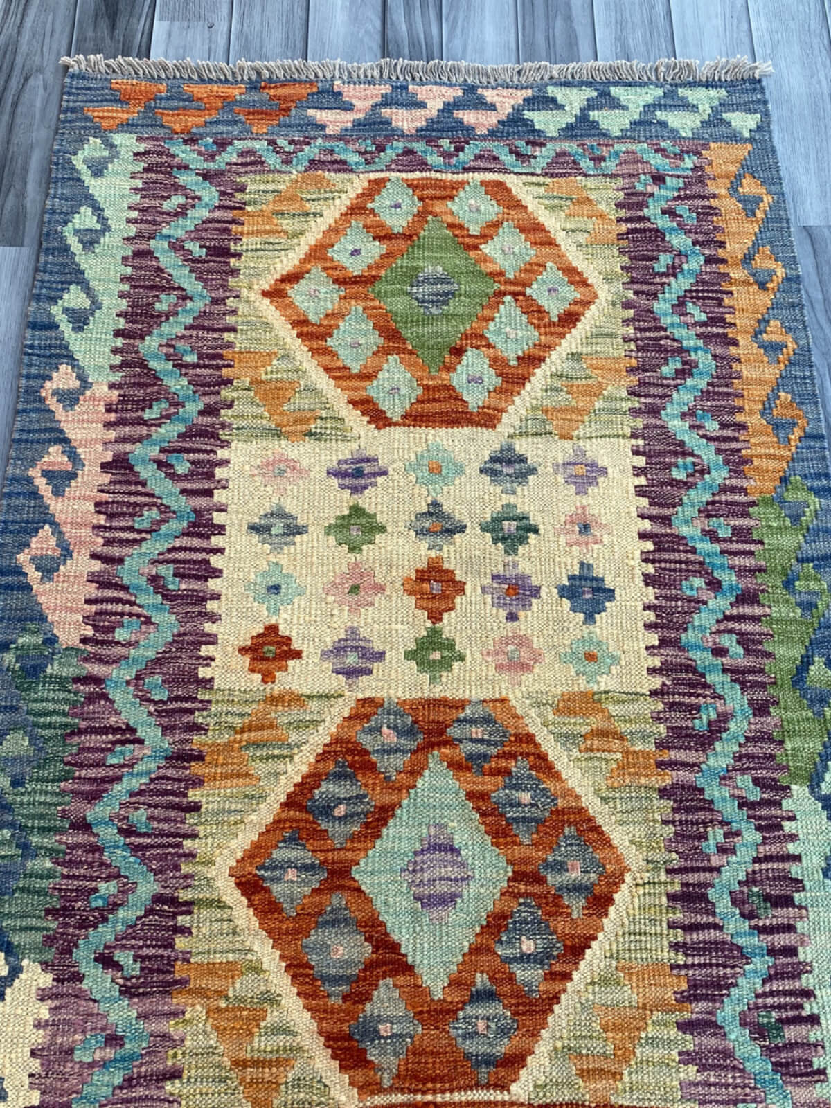 Handmade Flat Weave Kilim Rug (284 CM x 86 CM) SK#1064
