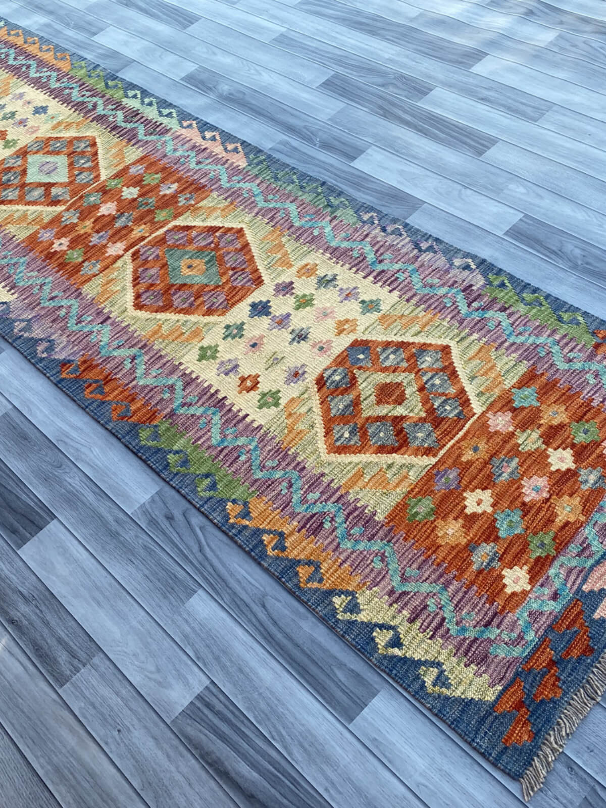 Handmade Flat Weave Kilim Rug (284 CM x 86 CM) SK#1064