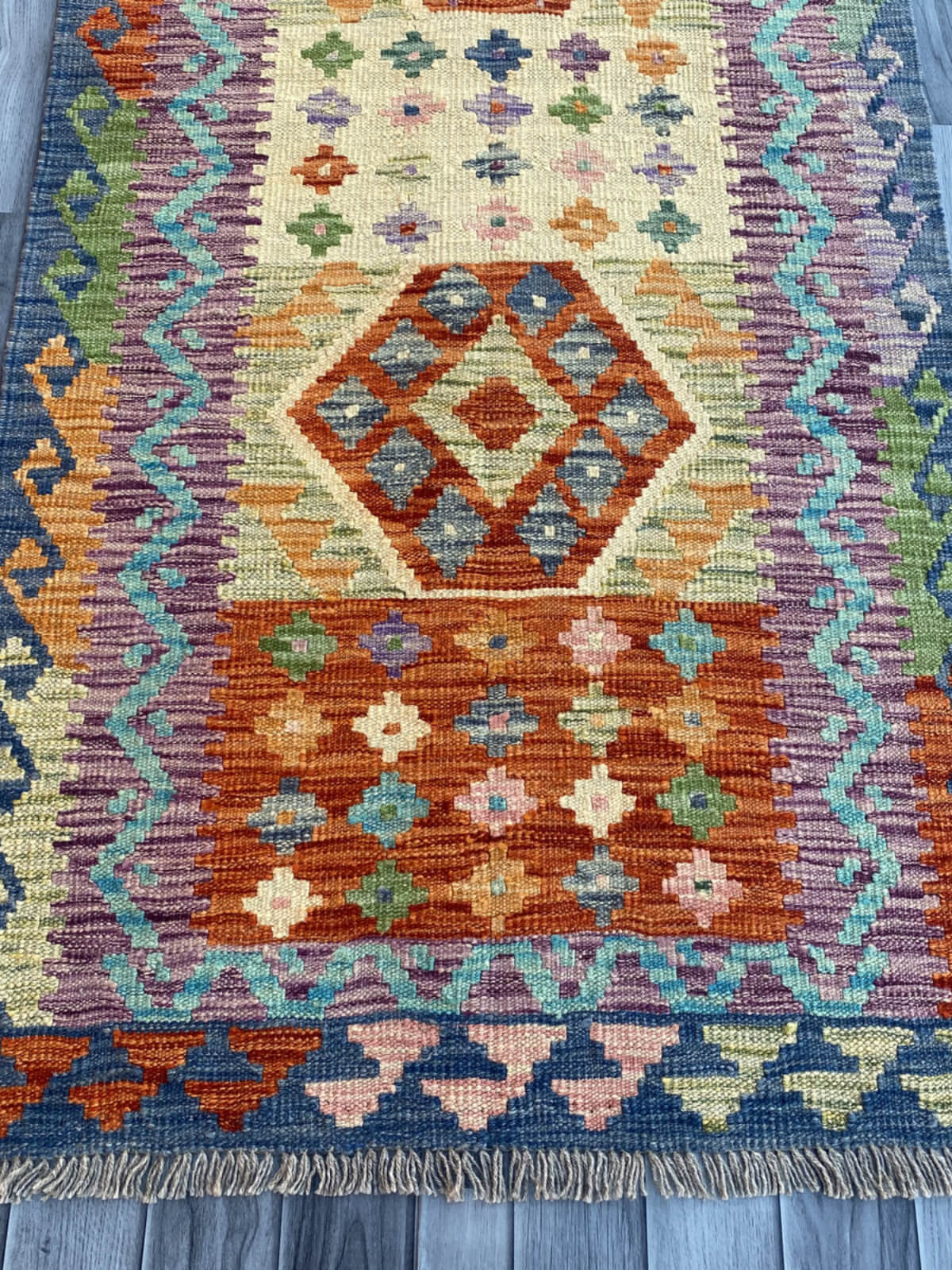 Handmade Flat Weave Kilim Rug (284 CM x 86 CM) SK#1064