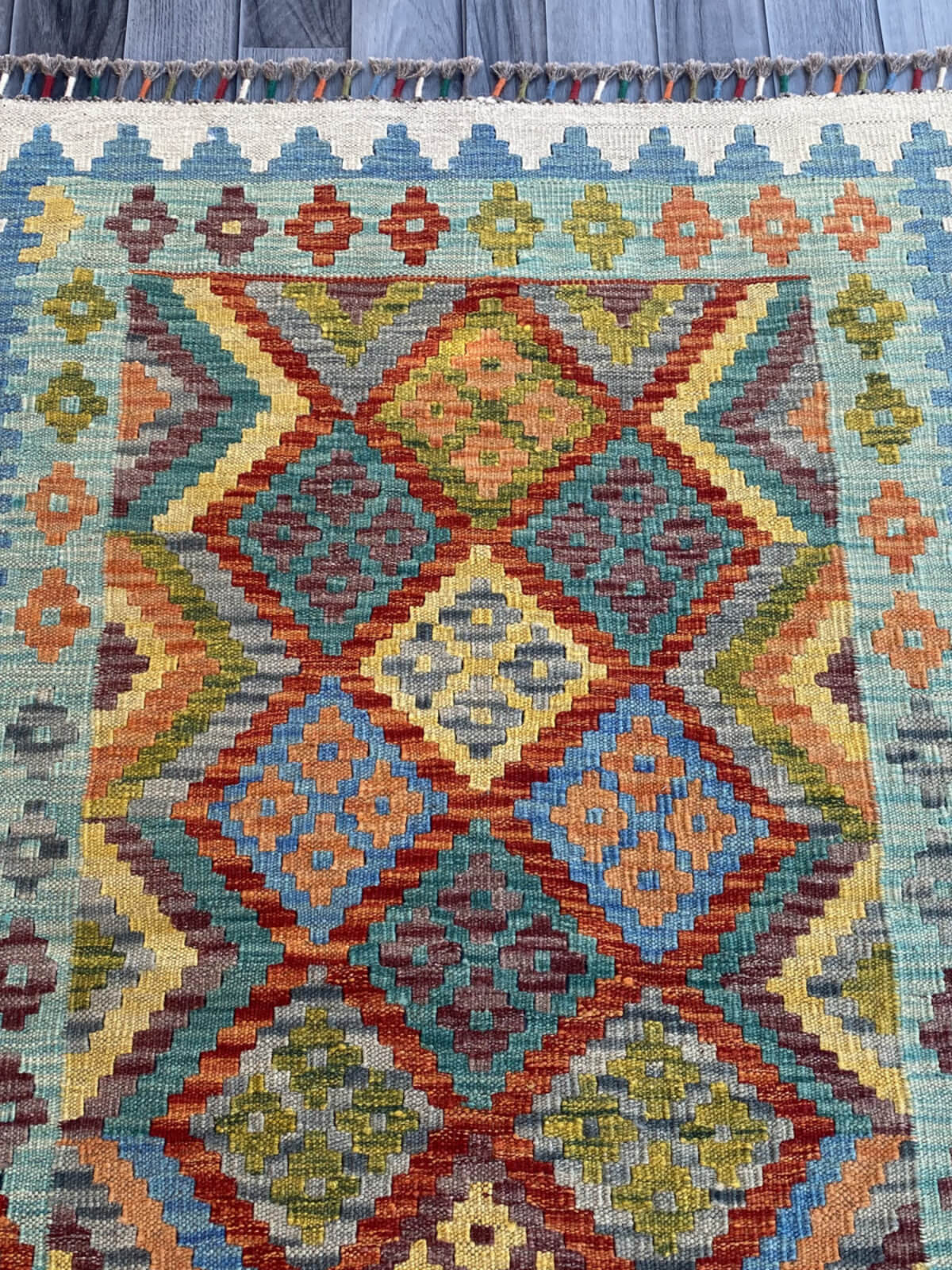Handmade Flat Weave Kilim Rug (290 CM x 84 CM) SK#1065