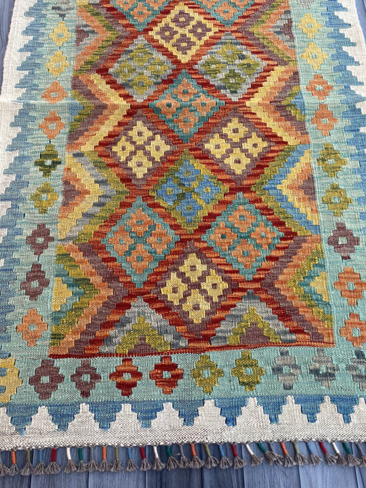 Handmade Flat Weave Kilim Rug (290 CM x 84 CM) SK#1065