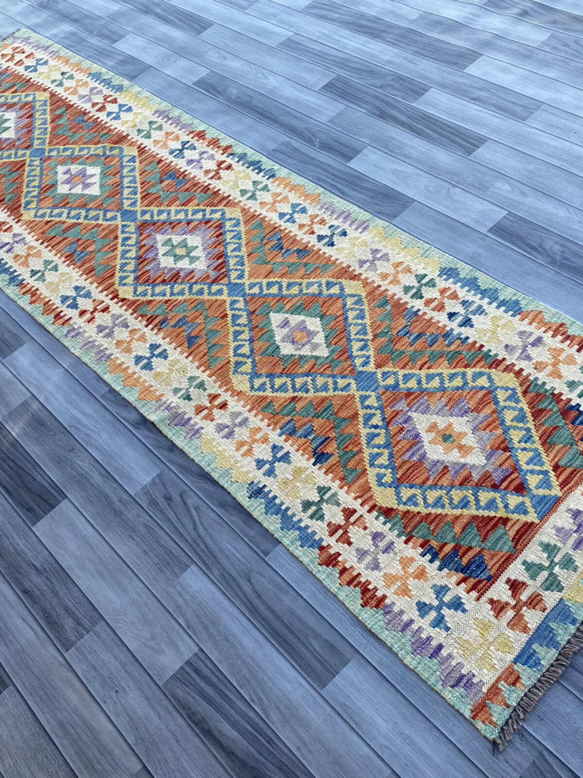 Handmade Flat Weave Kilim Rug (285 CM x 80 CM) SK#1067