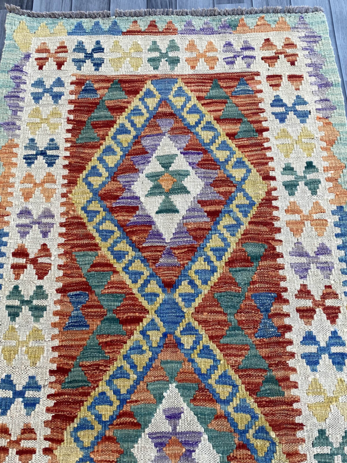 Handmade Flat Weave Kilim Rug (285 CM x 80 CM) SK#1067