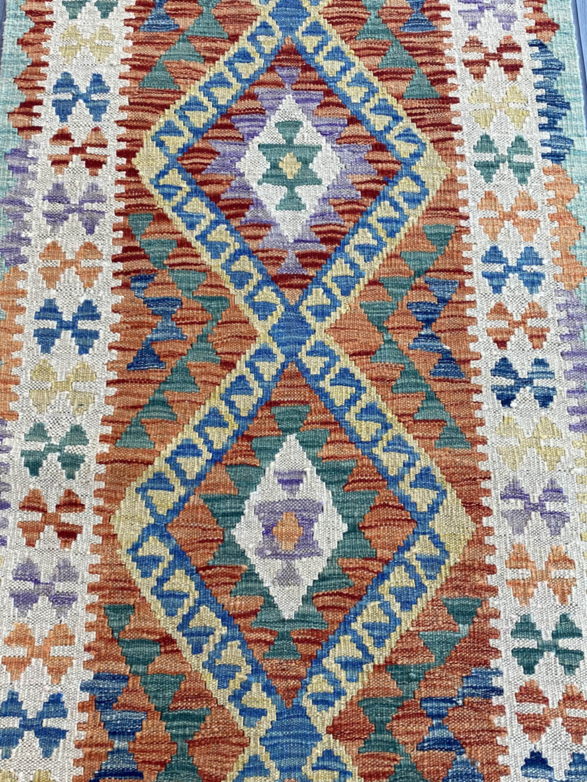 Handmade Flat Weave Kilim Rug (285 CM x 80 CM) SK#1067