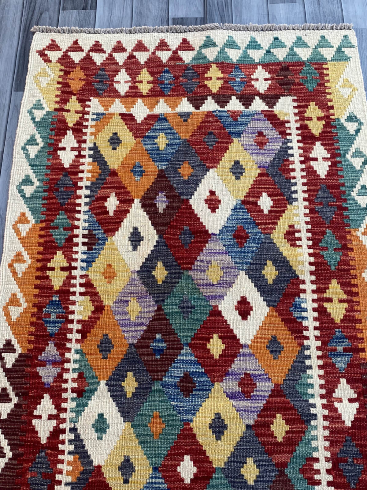 Handmade Flat Weave Kilim Rug (285 CM x 84 CM) SK#1068