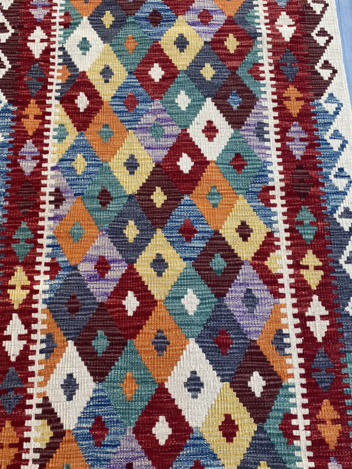 Handmade Flat Weave Kilim Rug (285 CM x 84 CM) SK#1068