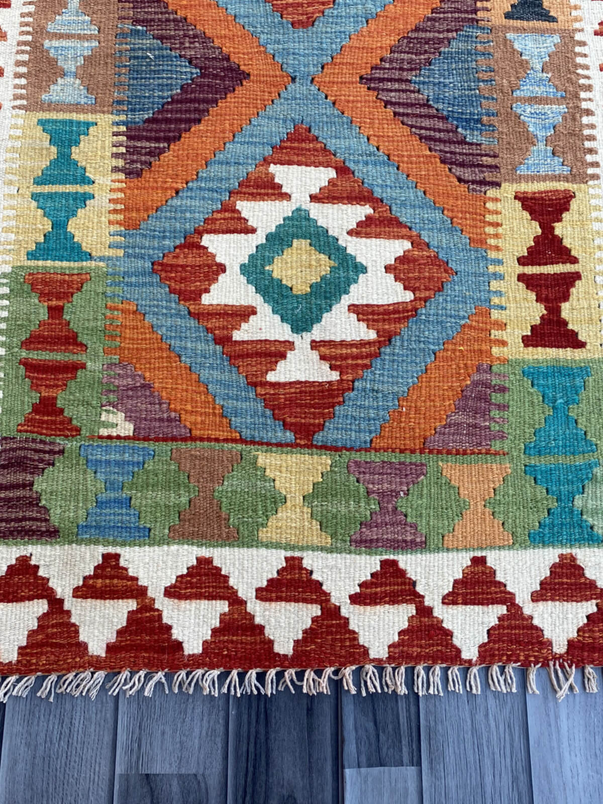 Handmade Flat Weave Kilim Rug (203 CM x 72 CM) SK#1069