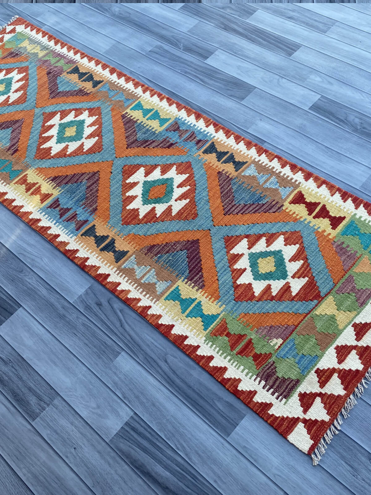 Handmade Flat Weave Kilim Rug (203 CM x 72 CM) SK#1069