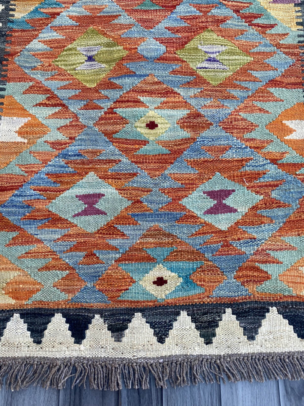 Handmade Flat Weave Kilim Rug (198 CM x 70 CM) SK#1070