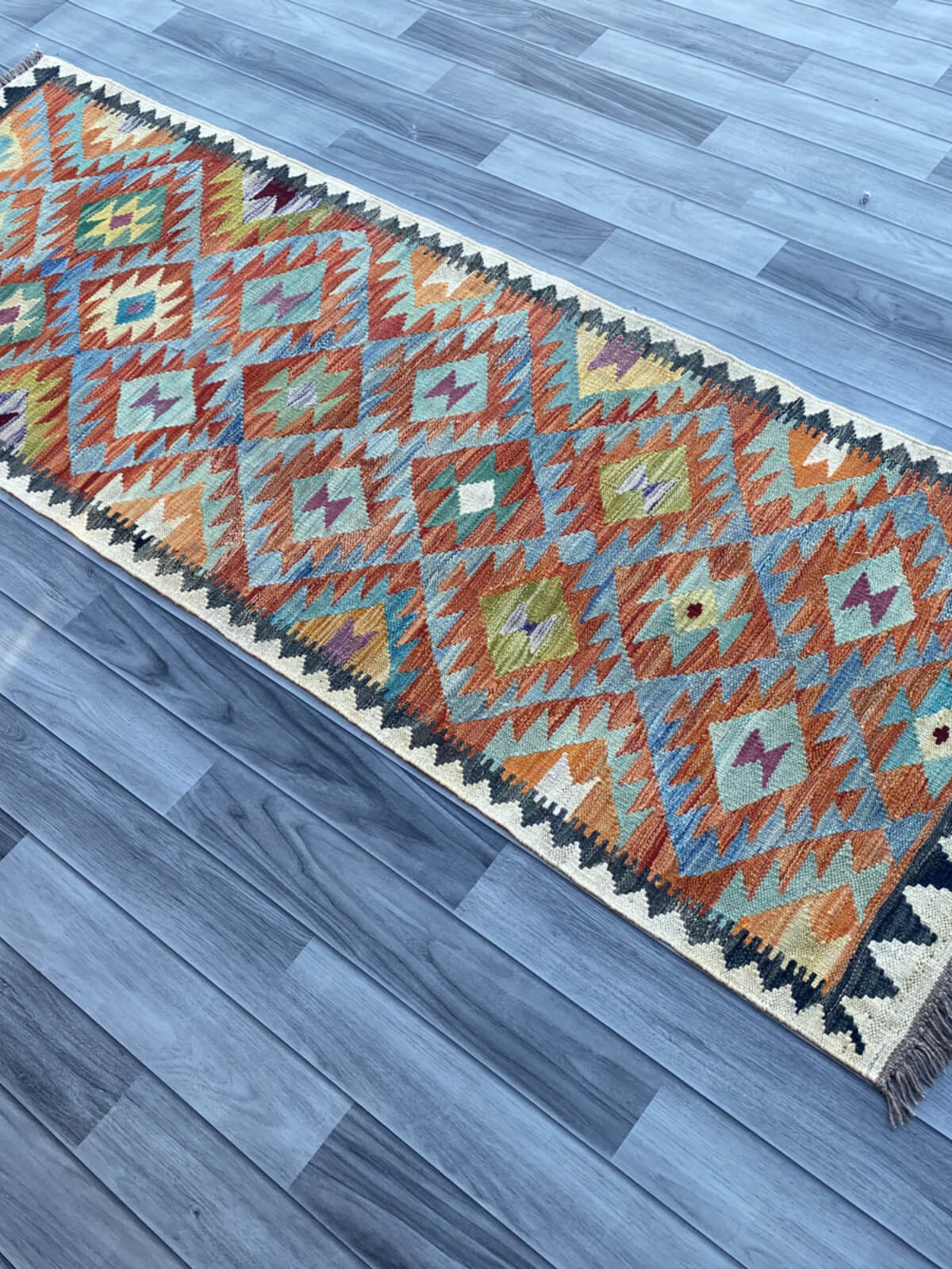 Handmade Flat Weave Kilim Rug (198 CM x 70 CM) SK#1070