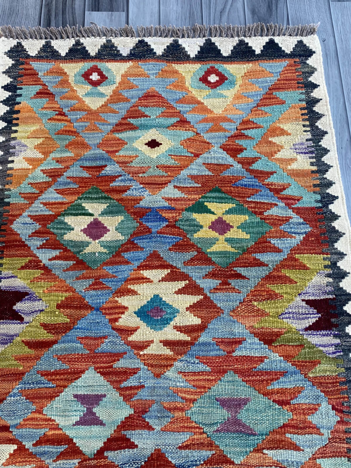 Handmade Flat Weave Kilim Rug (198 CM x 70 CM) SK#1070