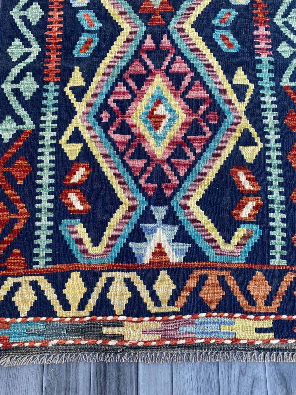 Handmade Flat Weave Kilim Rug (290 CM x 81 CM) SK#1071