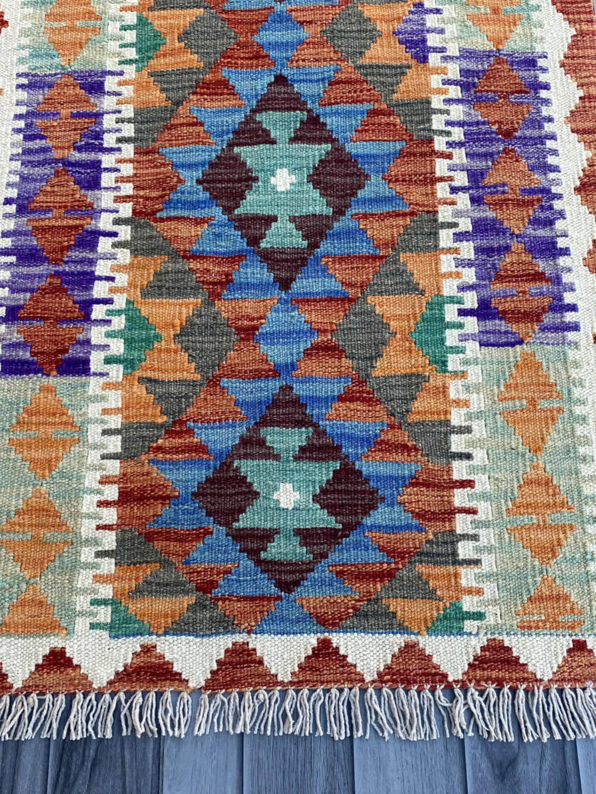 Handmade Flat Weave Kilim Rug (201 CM x 68 CM) SK#1073