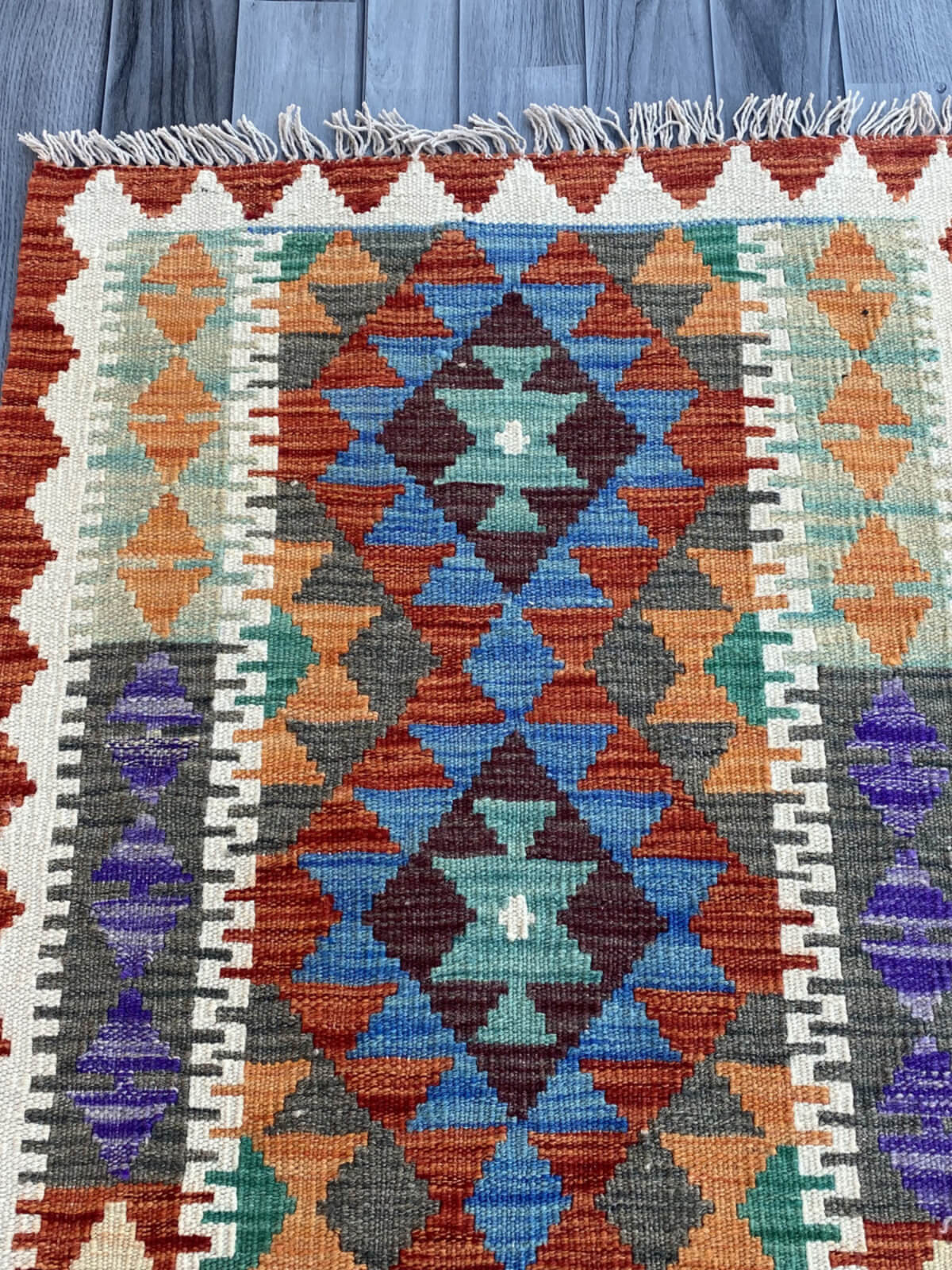 Handmade Flat Weave Kilim Rug (201 CM x 68 CM) SK#1073
