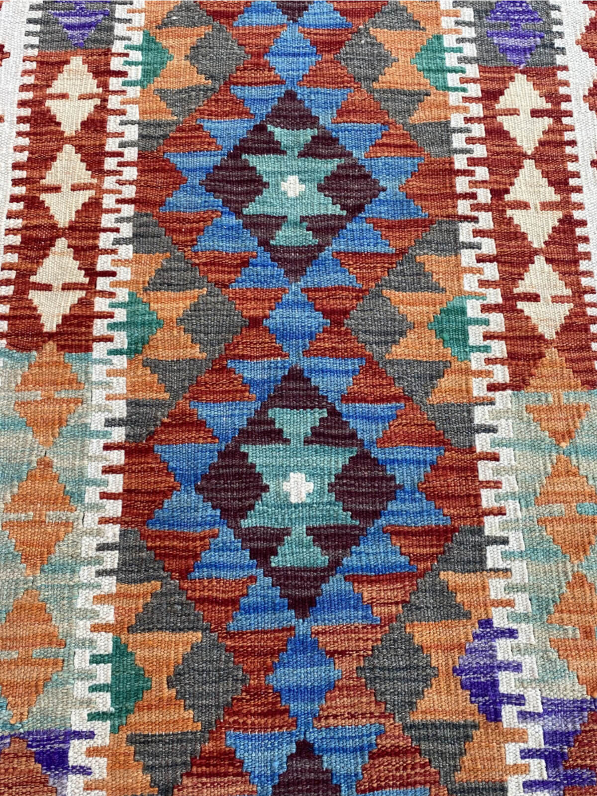 Handmade Flat Weave Kilim Rug (201 CM x 68 CM) SK#1073