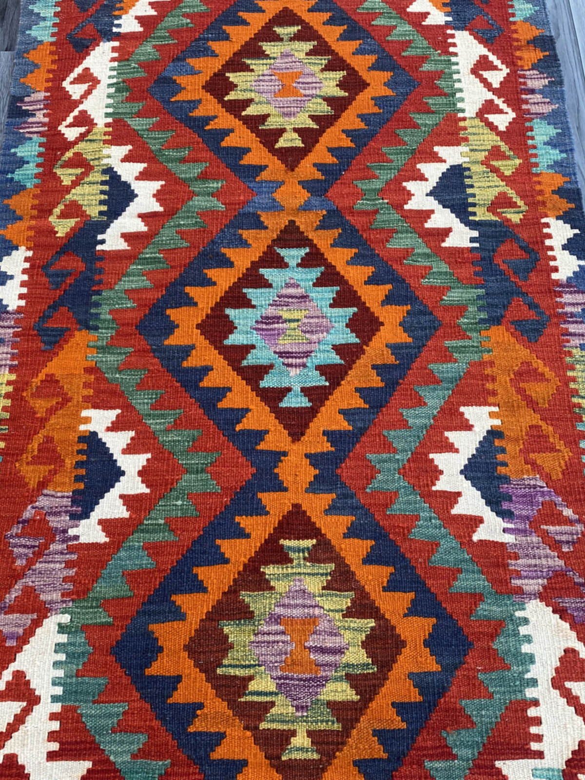 Handmade Flat Weave Kilim Rug (300 CM x 90 CM) SK#1075