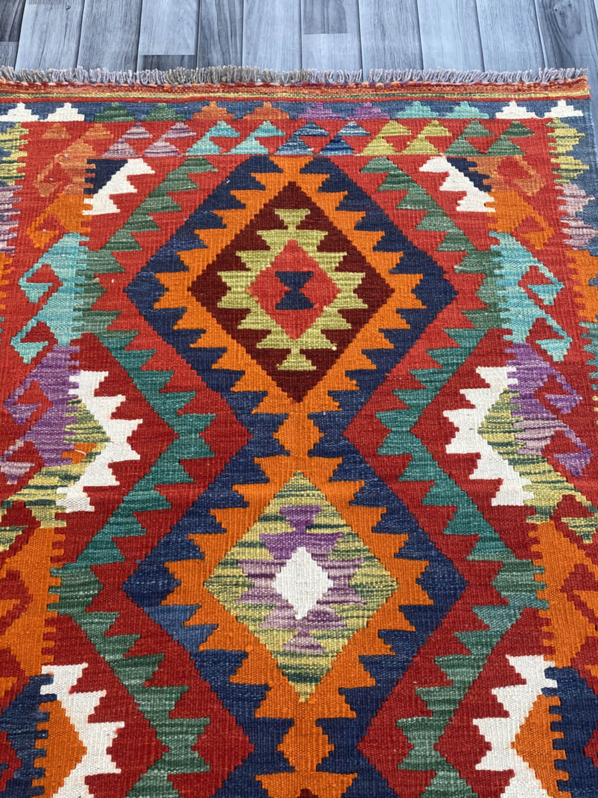 Handmade Flat Weave Kilim Rug (300 CM x 90 CM) SK#1075