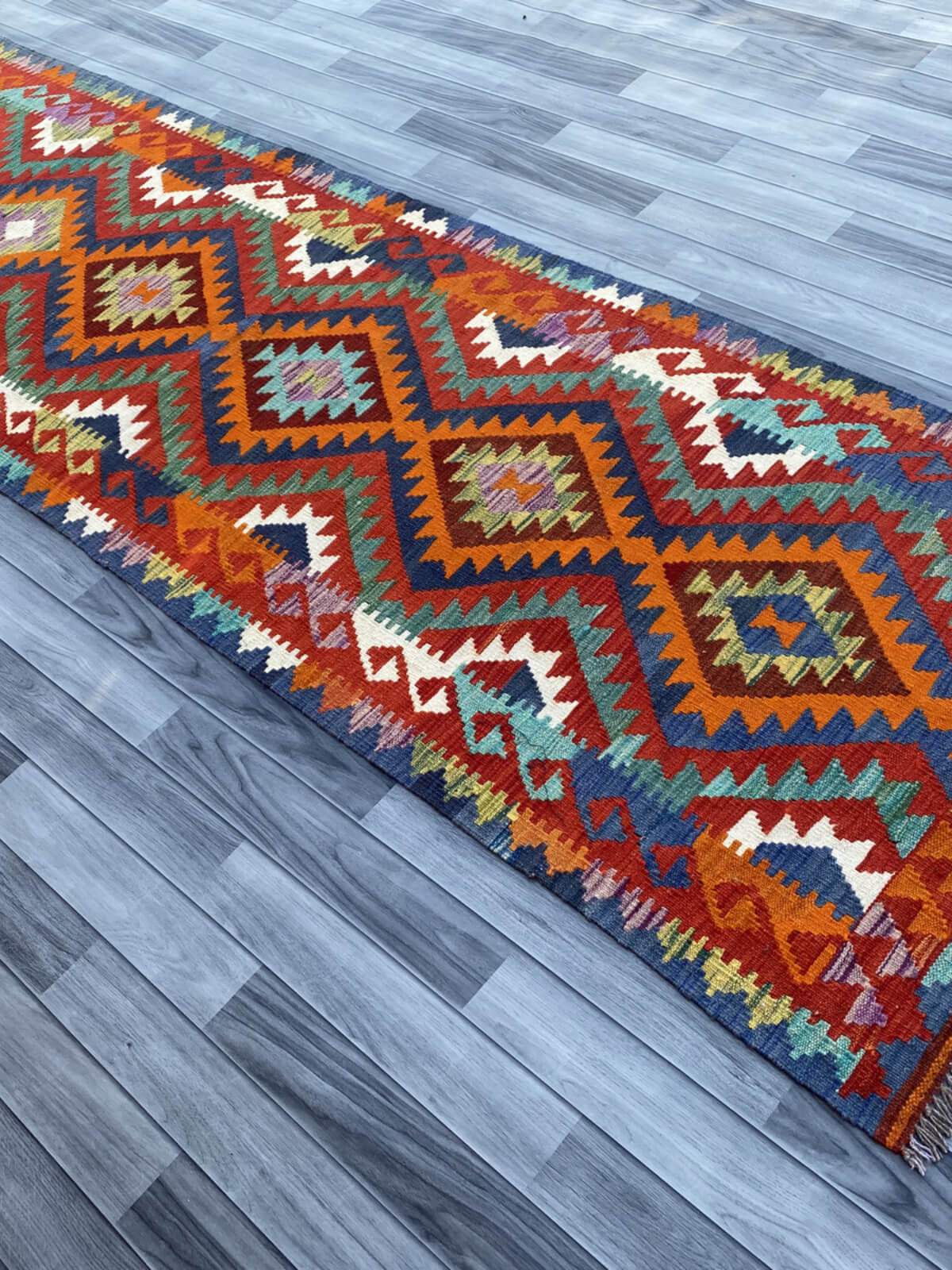 Handmade Flat Weave Kilim Rug (300 CM x 90 CM) SK#1075