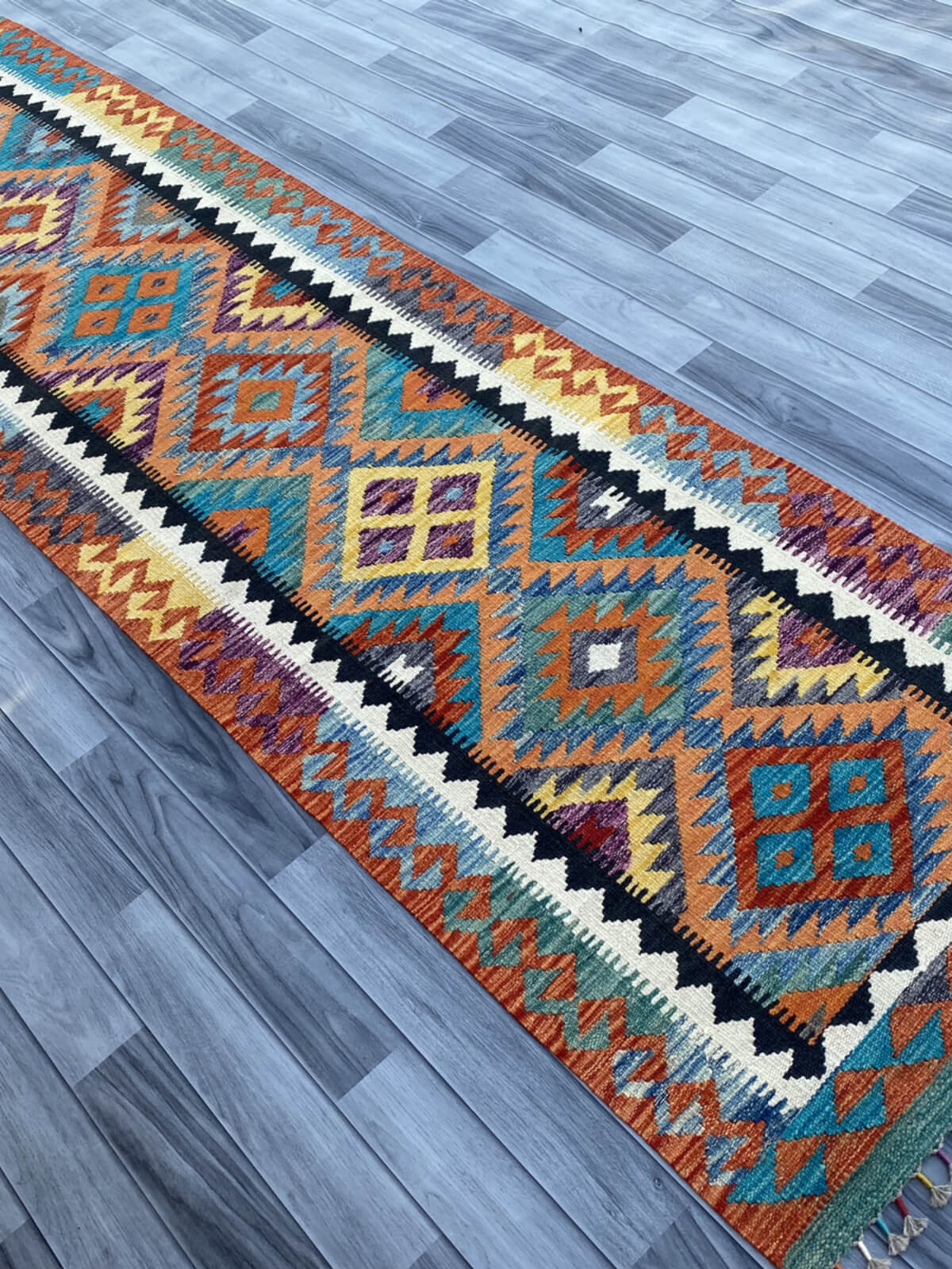 Handmade Flat Weave Kilim Rug (300 CM x 80 CM) SK#1076