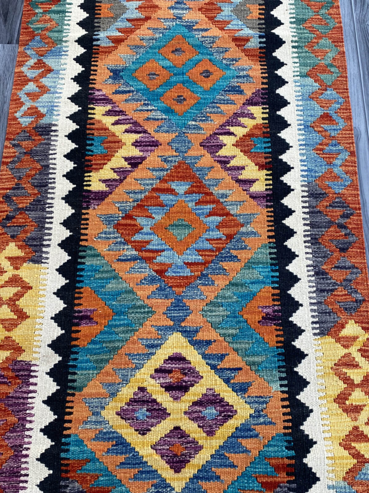 Handmade Flat Weave Kilim Rug (300 CM x 80 CM) SK#1076