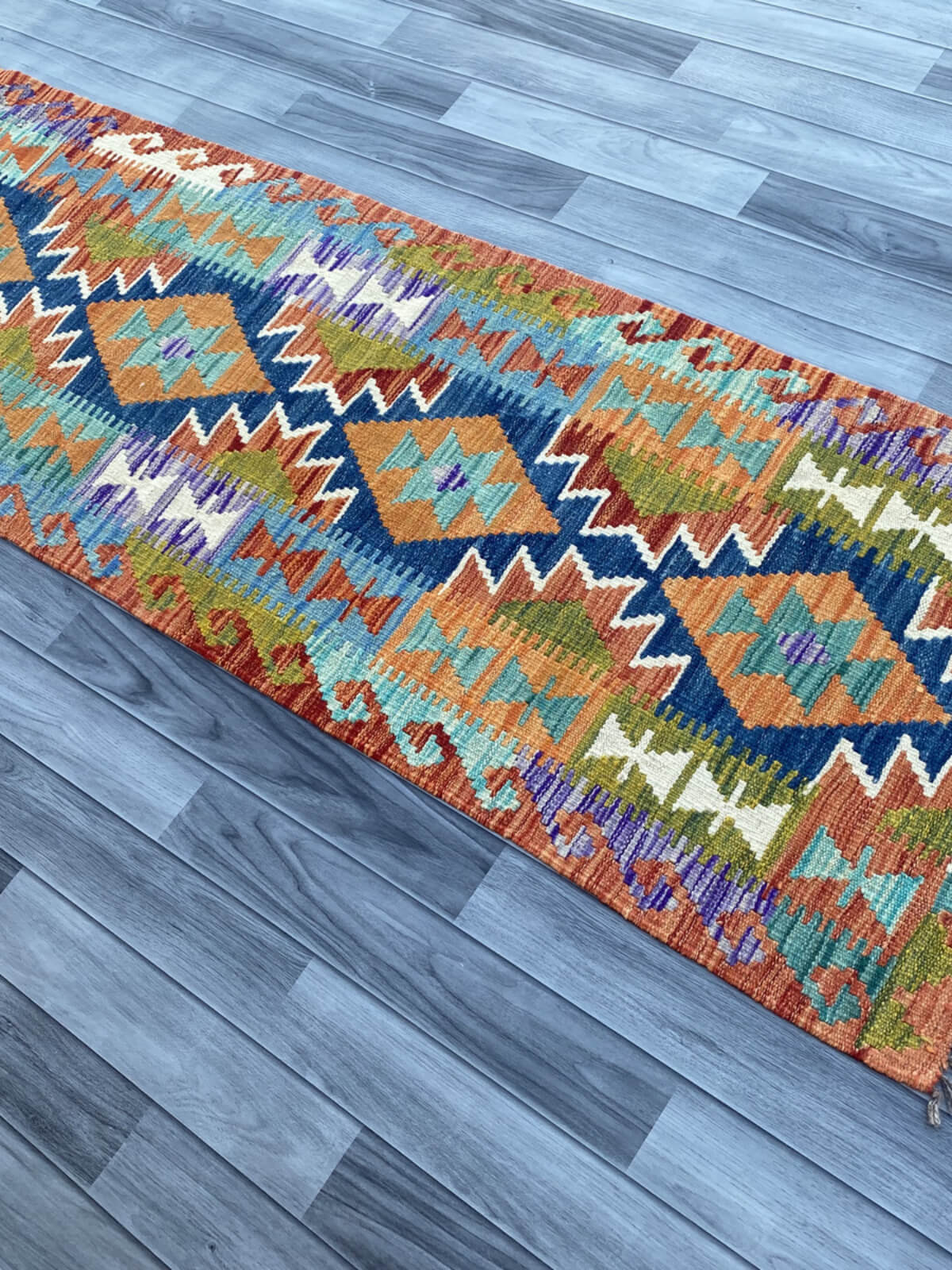 Handmade Flat Weave Kilim Rug (199 CM x 67 CM) SK#1077