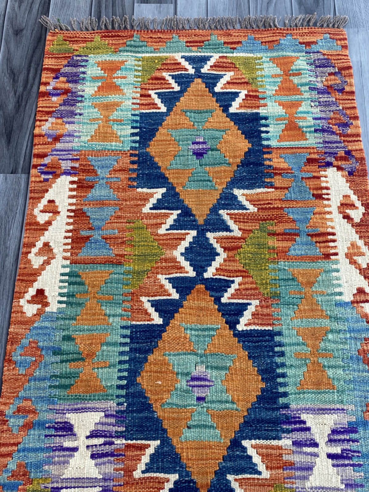 Handmade Flat Weave Kilim Rug (199 CM x 67 CM) SK#1077