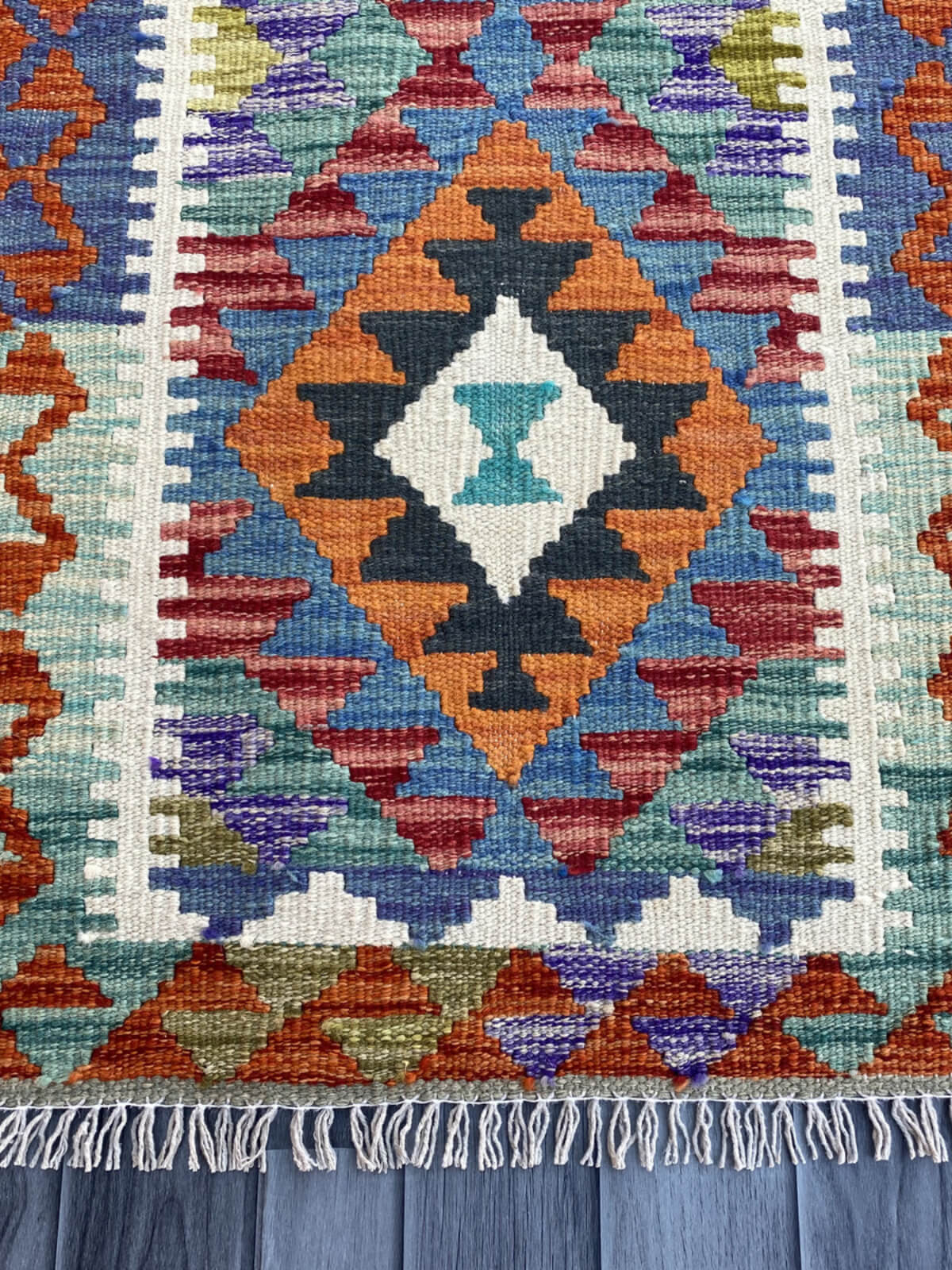 Handmade Flat Weave Kilim Rug (203 CM x 64 CM) SK#1078