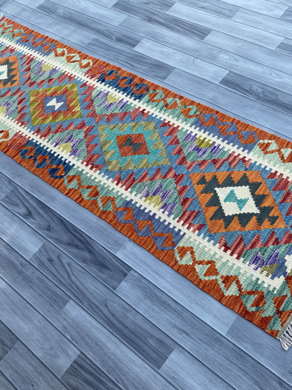 Handmade Flat Weave Kilim Rug (203 CM x 64 CM) SK#1078