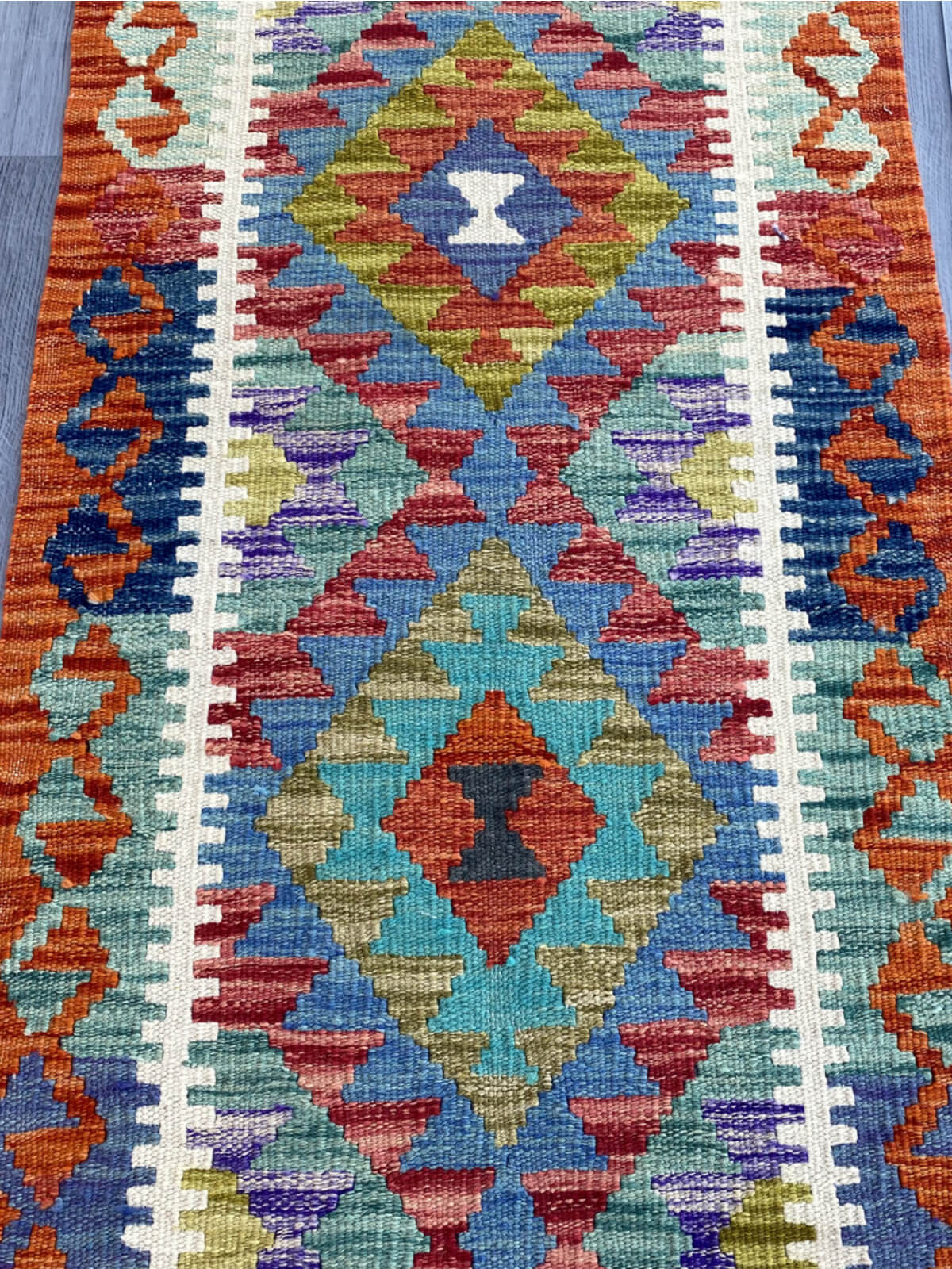 Handmade Flat Weave Kilim Rug (203 CM x 64 CM) SK#1078