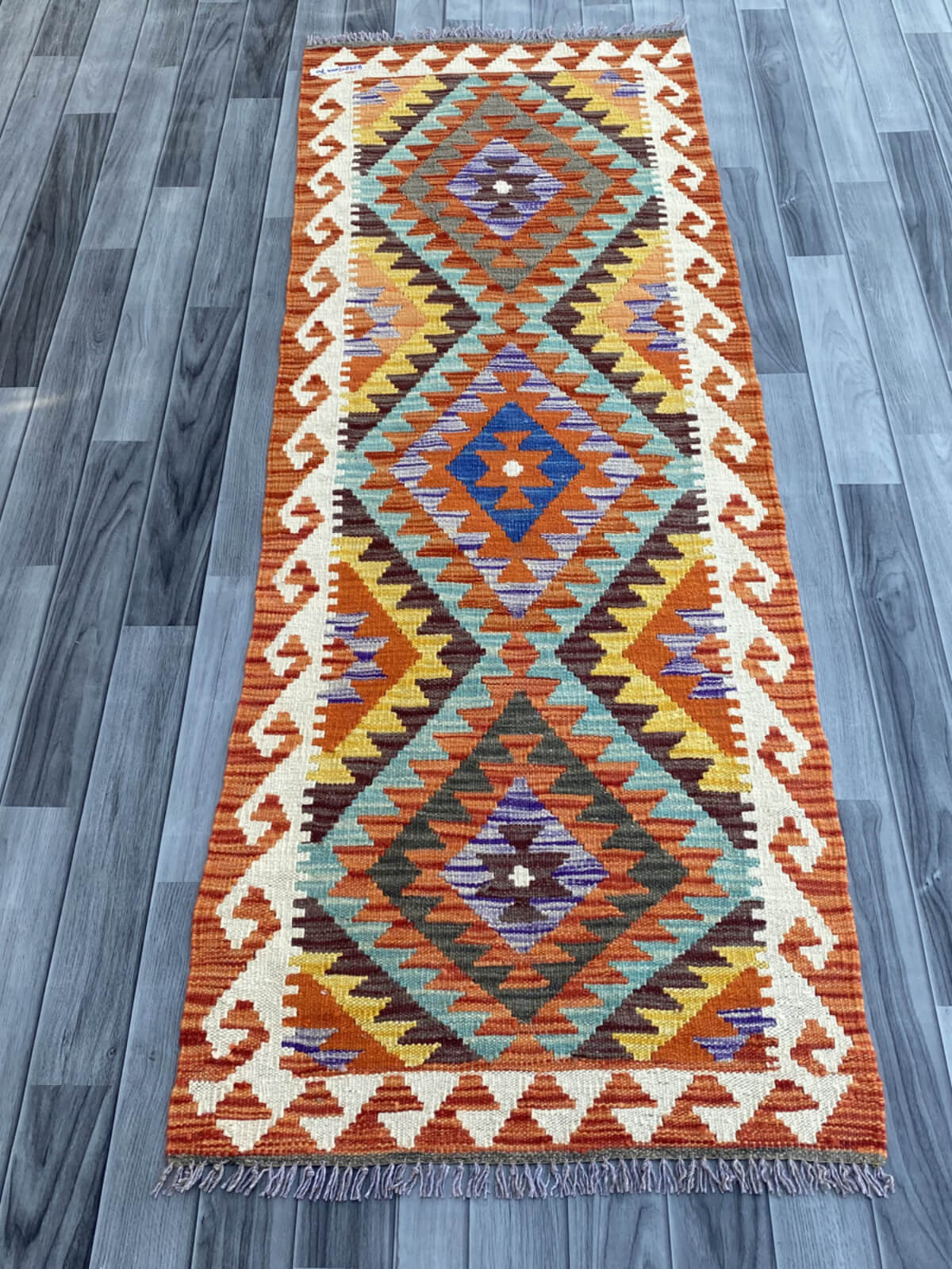 Handmade Flat Weave Kilim Rug (200 CM x 70 CM) SK#1079