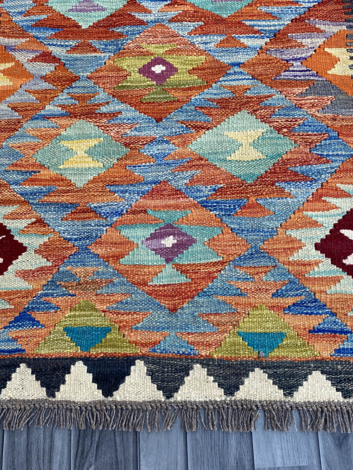 Handmade Flat Weave Kilim Rug (194 CM x 75 CM) SK#1081