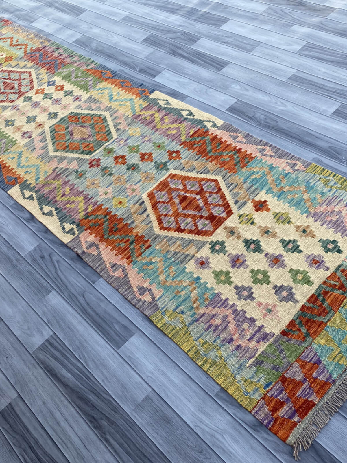 Handmade Flat Weave Kilim Rug (300 CM x 82 CM) SK#1082