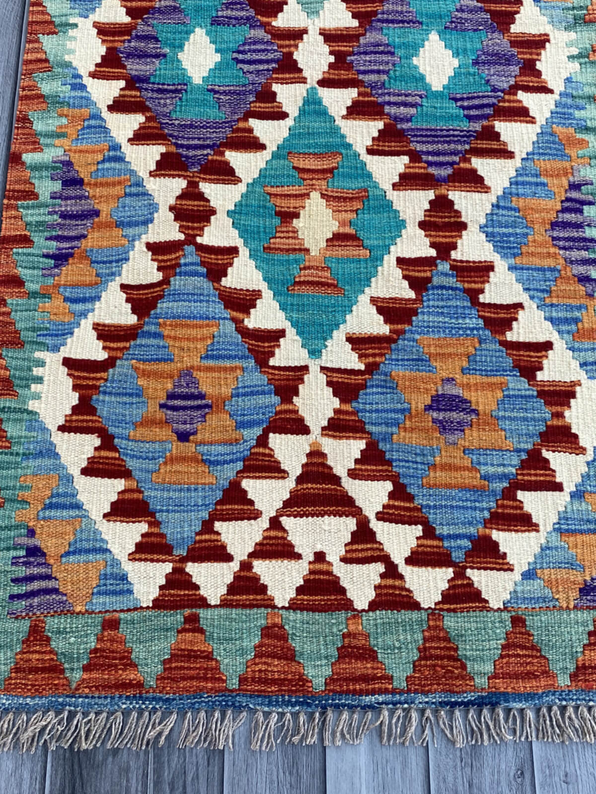 Handmade Flat Weave Kilim Rug (201 CM x 72 CM) SK#1083