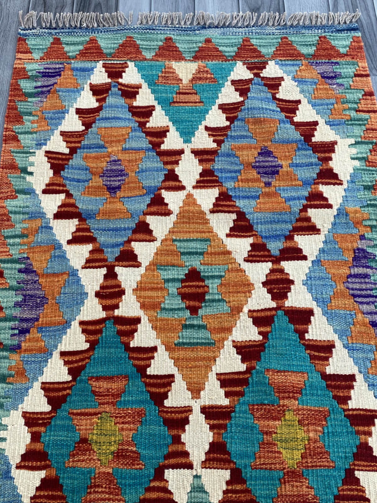 Handmade Flat Weave Kilim Rug (201 CM x 72 CM) SK#1083