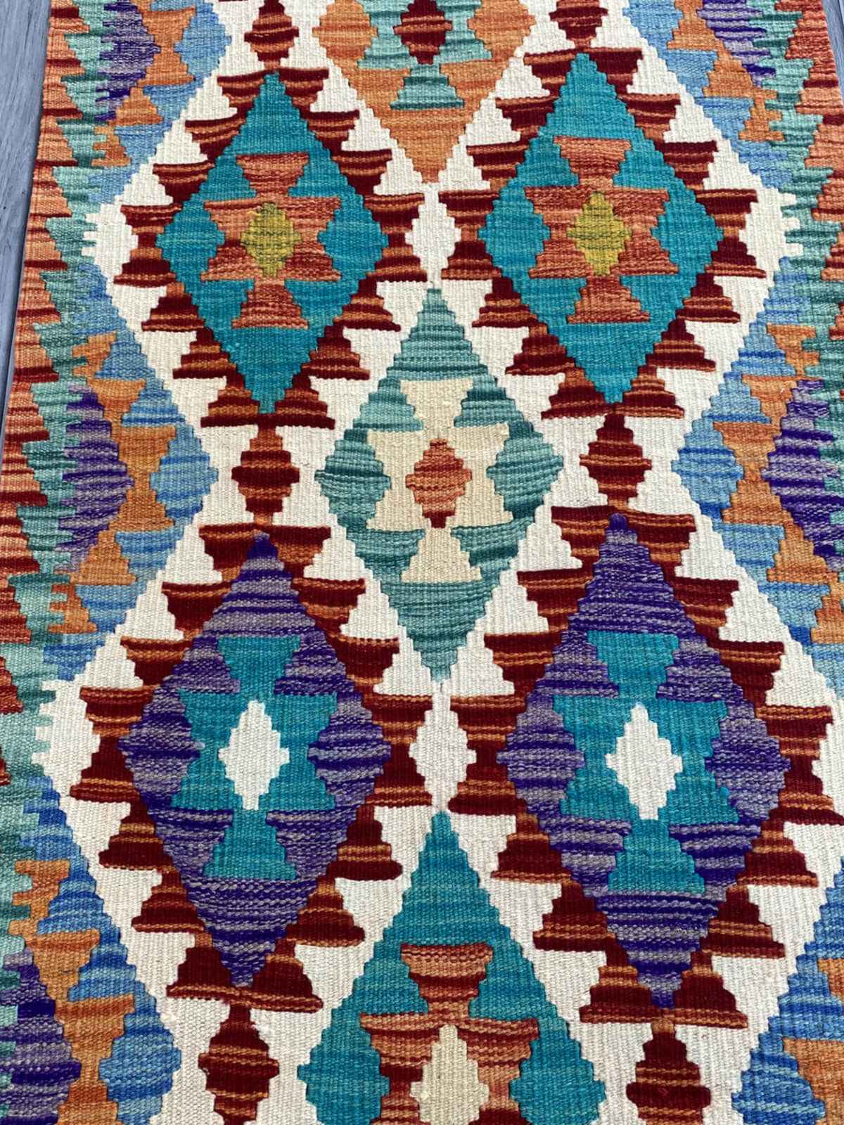 Handmade Flat Weave Kilim Rug (201 CM x 72 CM) SK#1083