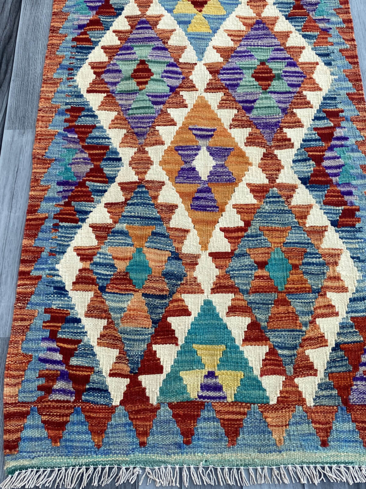 Handmade Flat Weave Kilim Rug (195 CM x 70 CM) SK#1084
