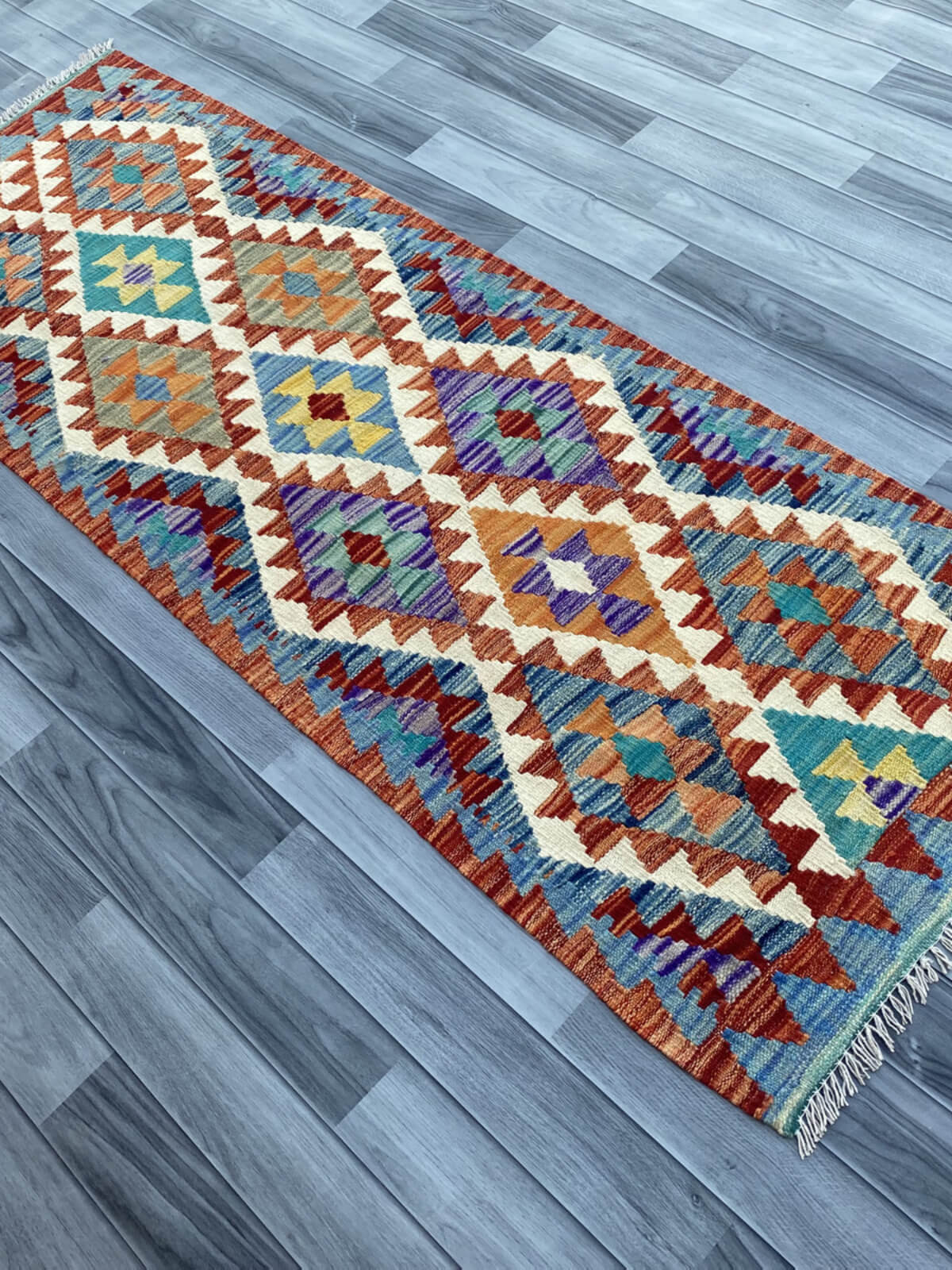 Handmade Flat Weave Kilim Rug (195 CM x 70 CM) SK#1084