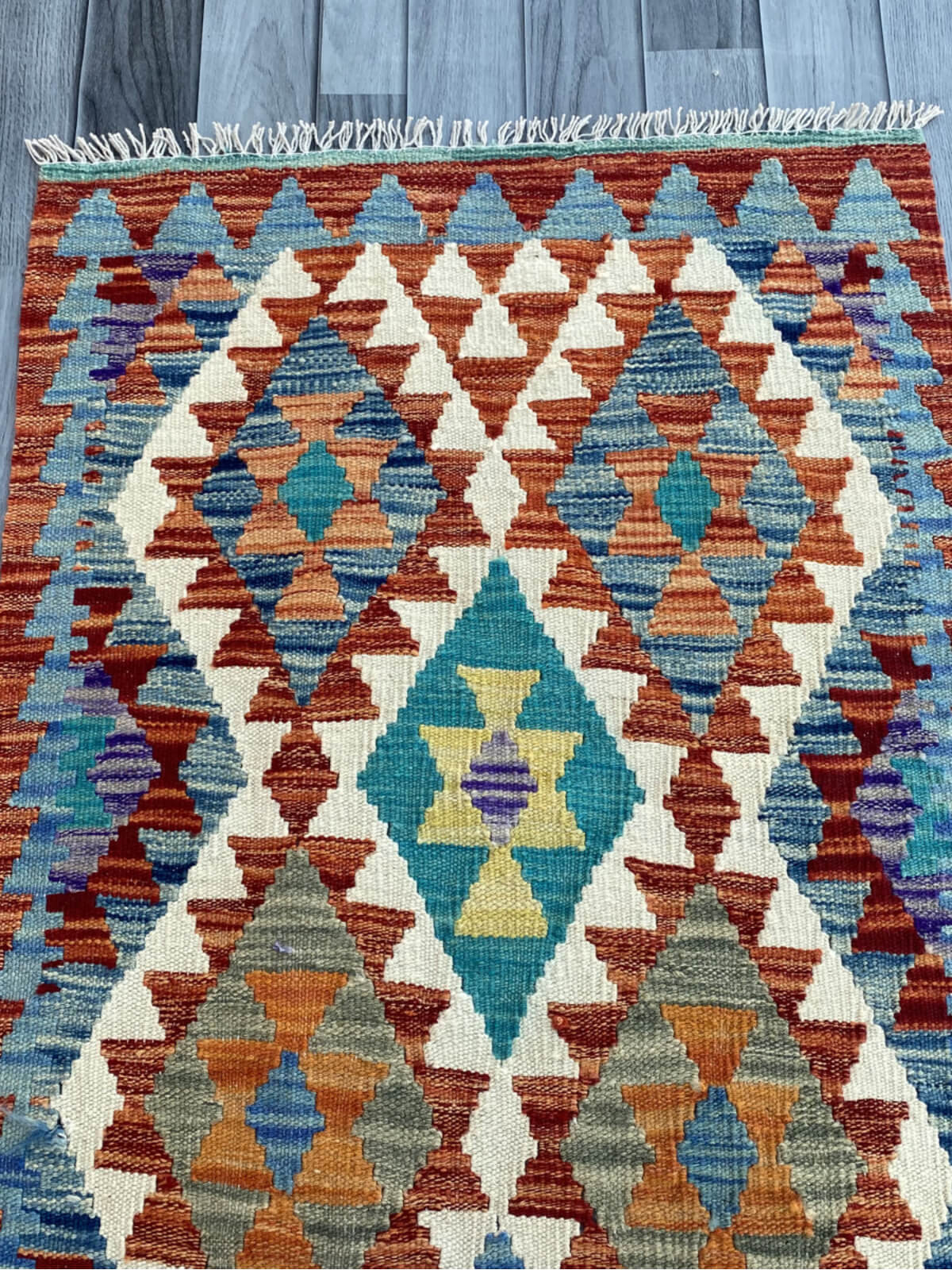 Handmade Flat Weave Kilim Rug (195 CM x 70 CM) SK#1084