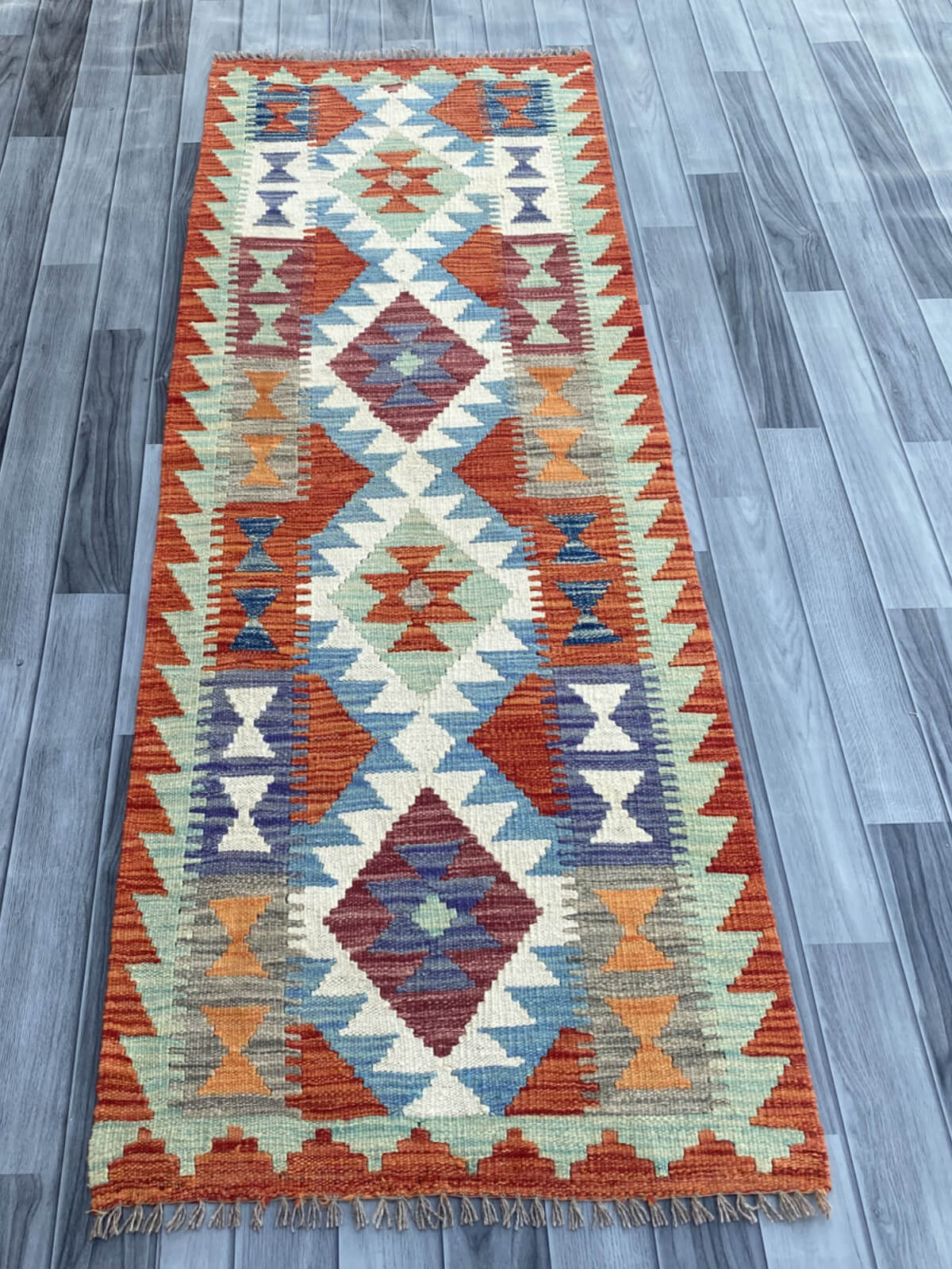 Handmade Flat Weave Kilim Rug (194 CM x 70 CM) SK#1085