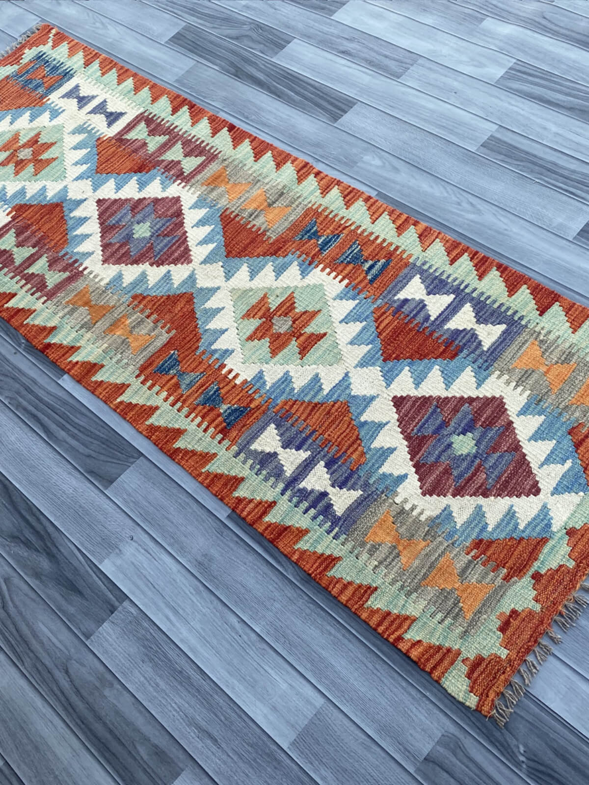 Handmade Flat Weave Kilim Rug (194 CM x 70 CM) SK#1085